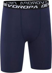 img 1 attached to 🩲 DEVOROPA Youth Boys' Compression Shorts with Side Pocket - Pack of 2: Performance Athletic Base Layers for Workout Training