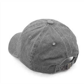 img 1 attached to 🧢 HHNLB Unisex Vintage Jeans Baseball Cap - Camping Hair Don't Care 1, Classic Cotton Dad Hat with Adjustable Strap - Plain Cap