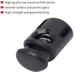 img 3 attached to 🔒 10PCS DYZD Plastic Cord Locks - End Spring Stop Toggle Stoppers in Multi-Colour (Black) - Secure and Versatile Cord Management Solution