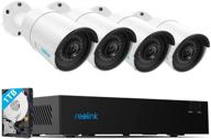 📷 система камер видеонаблюдения reolink 4ch 4mp poe с 4шт проводных уличных ip-камер и nvr на 1тб hdd для круглосуточной записи - идеально подходит для домашнего и бизнес-наблюдения. логотип