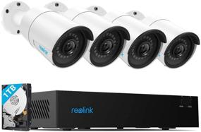 img 4 attached to 📷 Reolink 4CH 4MP PoE Security Camera System with 4pcs Wired Outdoor PoE IP Cameras and 1TB HDD NVR for 24/7 Recording - Ideal for Home and Business Surveillance