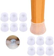 🪑 36 pcs chair leg covers for floor protection – elastic furniture leg caps with anti-slip bottom, prevent scratches & noise, no traces – round & square (36pcs-medium) logo