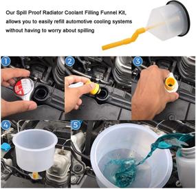 img 1 attached to 🚰 LEIMO Spill-Proof Coolant Filling Funnel Kit: No Spill Radiator Flush & Fill Kit for Auto Coolant – A Spill-Free Solution!