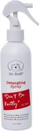 🐾 dr. sniff don't be knotty pet detangling spray: natural detangler for dog & cat hair, hydrating organic argan & coconut oil, 7.1 oz - made in usa logo