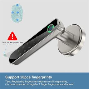 img 2 attached to 🔒 Yoinware Smart Fingerprint Door Lock: Keyless Entry, Fingerprint, Code, and Key Unlock, Easy Installation for Home, Office, Airbnb, Bedroom, Garage