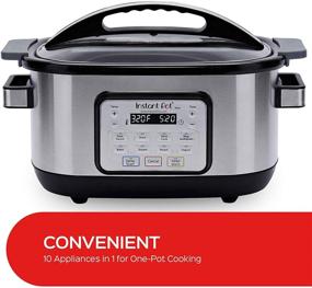 img 3 attached to 🍲 Instant Pot Aura 10-in-1 Multicooker Slow Cooker: 10 One-Touch Programs, 6 Qt Silver - AURA 6Qt