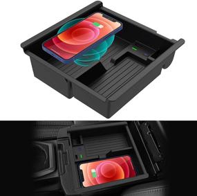 img 4 attached to 📱 CarQiWireless 2021 Wireless Charger and Center Console Organizer Tray for Toyota Tacoma 2016-2021, Wireless Phone Charging Pad for Toyota Tacoma Offroad TRD PRO Trail Truck Accessories with Upgraded Features