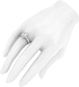 img 1 attached to 💍 Sterling Silver Engagement Promise Women's Jewelry with Simulated Diamonds