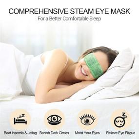 img 1 attached to 🔥 16-Pack Steam Eye Masks for Dry Eyes - SPA Warm Eye Mask for Relief of Eye Fatigue - Hot Sleep Eye Mask for Puffy Eyes - Disposable Moist Heating Compress Pads for Sleeping - Unscented