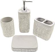 🚿 enhance your bathroom with marina decoration luxury modern décor 4 piece bath accessories set – winston brick concrete style logo