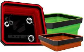 img 2 attached to 🔧 Streamline Your Workstation with EZRED EZR-BCK18 EZTRAY Collapsible Parts Tray Set - Pack of 3