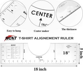 img 3 attached to 📏 HCN7 T-Shirt Alignment Tool Set - Durable Tshirt Ruler Guide for Effortless Design Placement - Includes 2 Centering Tools and 1 Measurement Ruler - Transparent Acrylic PVC Craft Tools - 10-inch and 18-inch Rulers