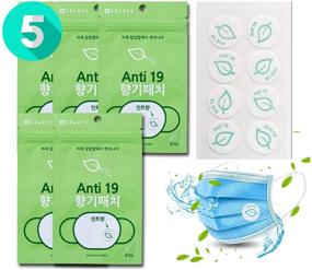 img 4 attached to 🌿 Ароматные наклейки для масок для лица - освежающие и ароматные натуральные патчи с чистым эфирным маслом (5 упаковок / 1 пакет) с 40 наклейками