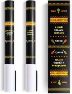 🖌️ liquid chalk markers white - fine tip chalk pen - 3mm (reversible) for bistro menu boards, glass, windows, chalkboard labels, dry erase blackboards by chalkitita logo