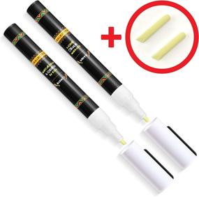 img 3 attached to 🖌️ Liquid Chalk Markers White - Fine Tip Chalk Pen - 3mm (Reversible) for Bistro Menu Boards, Glass, Windows, Chalkboard Labels, Dry Erase Blackboards by Chalkitita