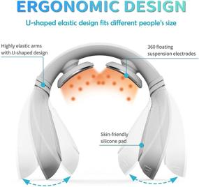 img 1 attached to 🔌 Tens Intelligent Neck Massager: Portable Pain Relief with Heat Therapy, Skinkit Cordless Electric Pulse Trigger Point Massager, 6 Modes 15 Levels Rechargeable - White