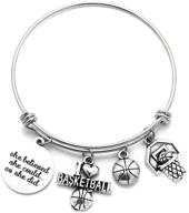 🏀 dyjelwd sports fan bracelet: perfect school team gift for her - basketball, softball, volleyball logo