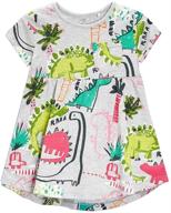 frogwill dinosaur sleeve summer casual 🐸 girls' clothing: perfect for fun and style! logo