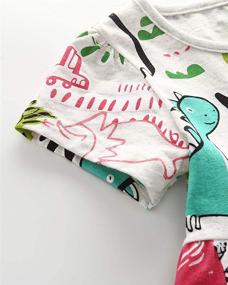 img 1 attached to Frogwill Dinosaur Sleeve Summer Casual 🐸 Girls' Clothing: Perfect for Fun and Style!