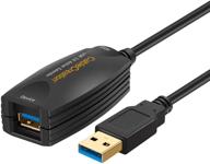 🔌 cablecreation активный usb-удлинитель (16.4 фута), usb 3.0, мужской разъем к женскому, сигнальным усилителем, совместим с датчиком oculus rift, oculus quest/quest 2 vr, xbox one и прочими – 5 метров логотип