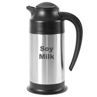 🥛 sleek ssn70soyet steelvac carafe: 0.7l black base, etched 'soy milk' - ideal for keeping beverages fresh logo