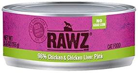 img 3 attached to Premium Rawz 96% Chicken and Chicken Liver Pate Canned Cat Food - Pack of 24, 5.5 oz Cans