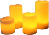 4 battery operated flameless candles with 4h/8h timers logo