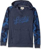 lucky brand sleeve pullover greyheather boys' clothing and fashion hoodies & sweatshirts logo