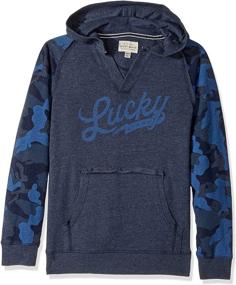 img 1 attached to Lucky Brand Sleeve Pullover Greyheather Boys' Clothing and Fashion Hoodies & Sweatshirts