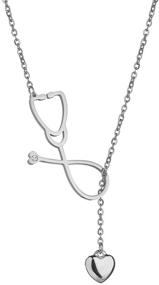 img 4 attached to Nurse Bracelet & Necklace Set: REEBOOOR RN Gift for Graduation & Personalized Appreciation