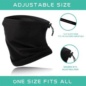 img 2 attached to 👑 MOBUR Neck Gaiter Face Scarf Mask Bandana Dust Face Mask Headband - Adjustable Tie Behind Head Straps for Enhanced Comfort and Protection