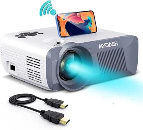 img 4 attached to Upgraded MYDASH Portable WiFi Projector - Full HD 1080P Supported Mini Movie Projector, Ideal for TV Stick, Smartphone, with 2 HDMI, VGA, TF, SD, AV Compatibility