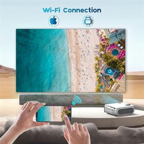 img 3 attached to Улучшенный портативный WiFi-проектор MYDASH - поддерживает Full HD 1080P Мини-кино Проектор, идеально подходит для телевизионного стика, смартфона, с 2 HDMI, VGA, TF, SD, AV совместимостью