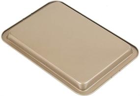 img 2 attached to 🍪 Small Baking Sheet 2 Pack - Walooza 8 Inch Carbon Steel Half Toaster Oven Pan Tray Replacement - Heavy-gauge Steel Set of 2