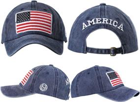 img 1 attached to Geyoga American Baseball Patriotic Distressed