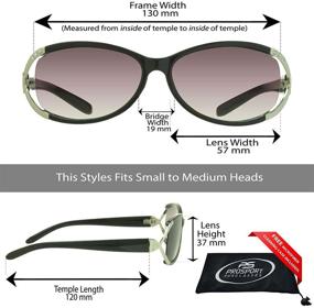 img 2 attached to 🕶️ proSPORT Women's Reading Sunglasses: Stylish Rhinestone-accented Light Tinted Metal Frames, Non-Bifocal