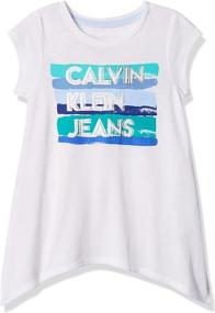 img 4 attached to 👚 Calvin Klein Girls' Little Graphic Clothing: Tops, Tees, and Blouses