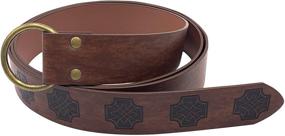 img 2 attached to Medieval Viking Embossed Leather Renaissance Men's Accessories