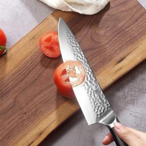 img 3 attached to 🔪 PAUDIN Chef Knife: Premium 8 Inch Ultra Sharp Professional Chefs Knife with High Carbon German Stainless Steel, Ergonomic Full Tang ABS Handle - Ideal for Home & Restaurant