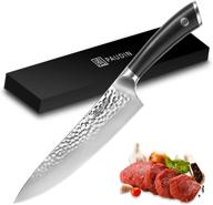 🔪 paudin chef knife: premium 8 inch ultra sharp professional chefs knife with high carbon german stainless steel, ergonomic full tang abs handle - ideal for home & restaurant логотип