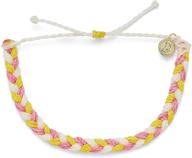 🌊 pura vida braided bracelet: waterproof & adjustable band with brand charm logo