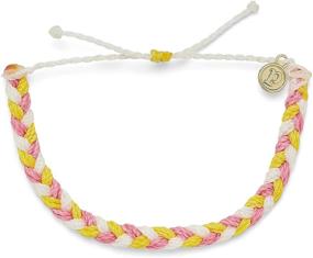 img 1 attached to 🌊 Pura Vida Braided Bracelet: Waterproof & Adjustable Band with Brand Charm