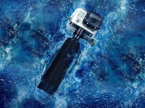 img 1 attached to 📸 Усовершенствованный голубой плавающий ручной держатель: GoPro Hero 9 8 7 6 5 4 3+ 2 1 Session чёрная серебряная камера, обработчик и набор креплений для водных видов спорта и экшн-камер