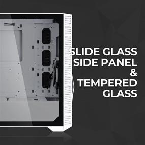 img 2 attached to Zalman Z3 Iceberg Premium Gaming Computer Case with RGB Fans and Tempered Glass Side Door in White