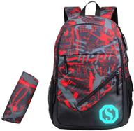 🎒 jiayou unisex fashion backpack: glow-in-the-dark backpack for children's backpacks logo