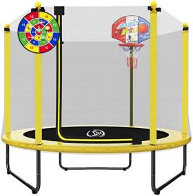 img 4 attached to Enjoy Fun-filled Birthdays with LANGXUN Outdoor Trampoline Enclosure