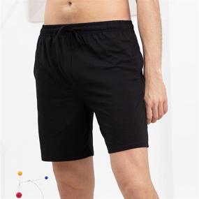 img 1 attached to YIMANIE Pajama Shorts: Comfortable Separates for Men's Sleep & Lounge