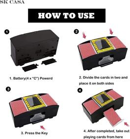 img 1 attached to 🃏 SK CASA 6 Deck Automatic Card Shuffler with Playing Cards - Battery-Operated Electric Shuffler - Ideal for Home & Tournament Play of Classic Poker & Trading Card Games