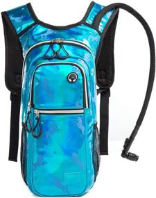 img 3 attached to 🎒 J.CARP 2 Pack Hydration Backpack Pack with 2L Hydration Bladder - Lightweight, Insulated Water Backpack for Hiking, Cycling, Camping, Music Festivals - Big Storage, Keeps Water Cool for 4 Hours - Kids, Women, Men