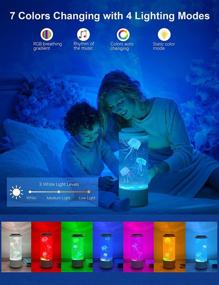 img 3 attached to 🎨 White Noise LED Jellyfish Aquarium Lamp - Jellyfish Lava Lamp with Bluetooth Speaker, 7 Colors Changing & 4 Light Modes - Mood Table Lamp for Home Office Sleep Relaxation - Ideal Gift for Kids, Teens, Girls, Boys, and Adults